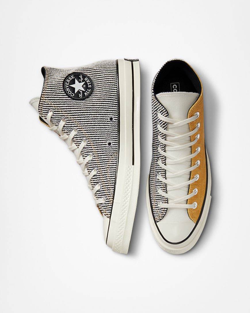 Tenisky Vysoke Converse Chuck 70 Textured Tri-Panel Damske Oranžové Čierne | SK 11YJZX1